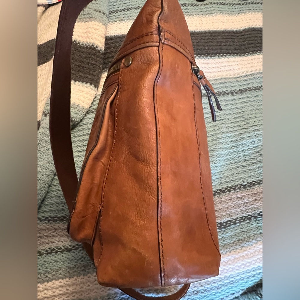 Fossil Sasha Floral Tooled Leather Crossbody Bag - British Tan - Picture 5 of 11